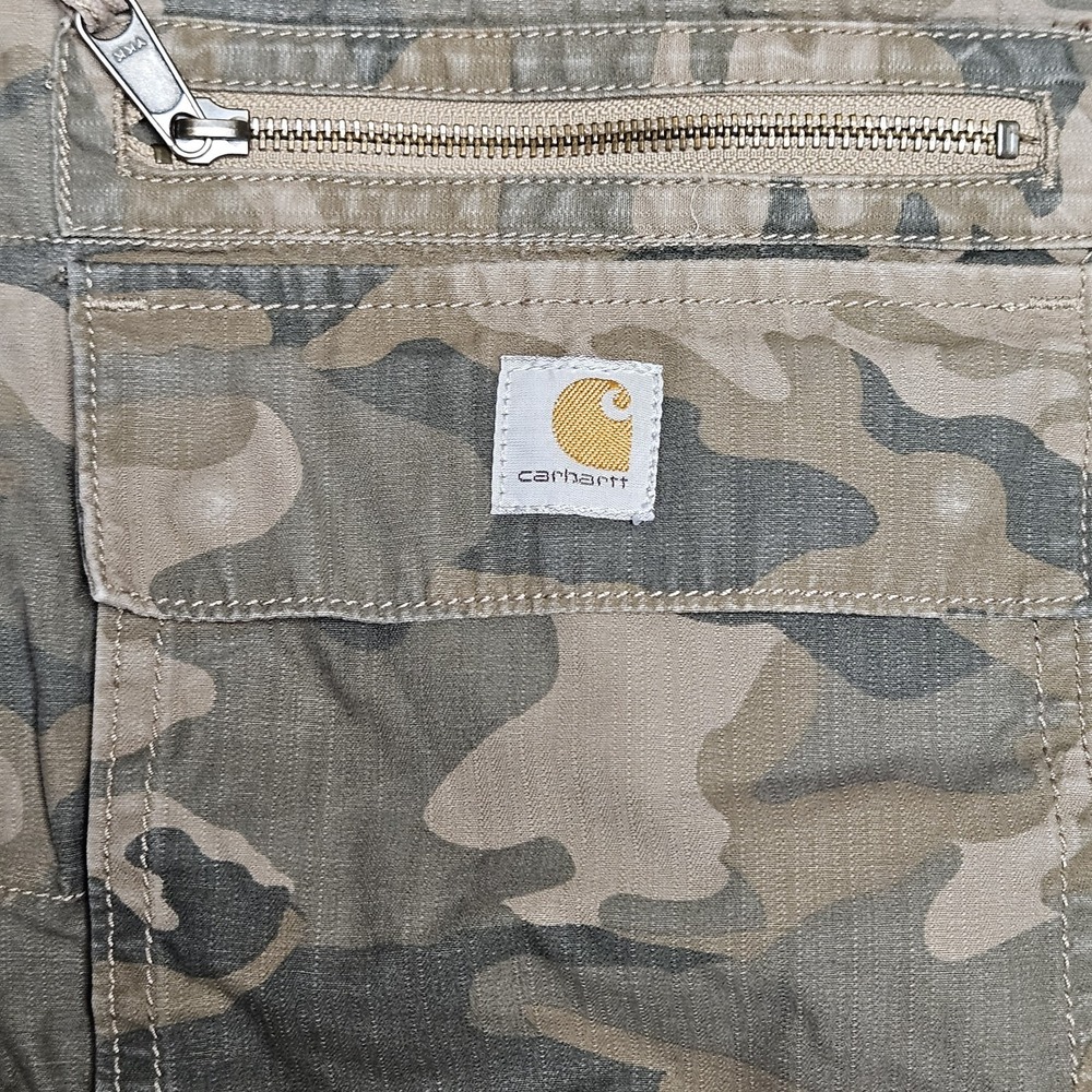 CARHARTT Women's Medium Hooded Camo Quilt Lined Jacket 100667 - Picture 2 of 9